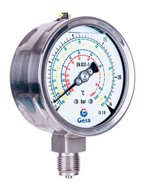 Mano Vacuometro de Baja R410A Sin Mangueras
