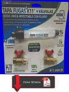 Sella Fugas Interno - Jeringa 15 ml - K11 - Con 2 Llaves de Acceso para Carga