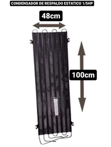 Condensador de Respaldo Estatico 1/5 Hp Alto 1000 mm x Ancho 480 mm .