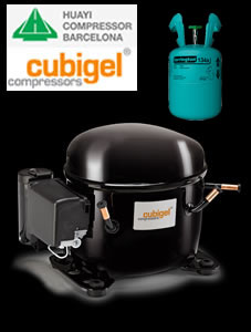 Motocompresor 1/3 + Hp R134a/H12/Blend GP14FB-LBP