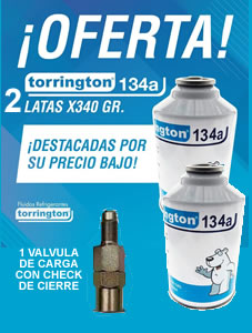 2 Aerosoles R134a x 340 Grs = 680 Grs + Valvula para lata con Conexion a mangrera 1/4