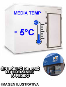 Camara Frigorifica MT Medidas ext 1.75 x 2.36 x 2.24 mtrs. - Panel Poliuretano 6 cm - Zocalos Sanitarios - c/ Proteccion de Piso