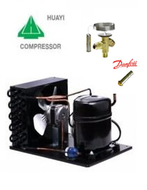 Unidad Condensadora 1/2 Hp R134a/H12/Blend + Tanque + Val. Expansion y Tobera