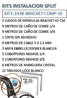 Kit Material para 3 Instalaciones Completas Caos 1/4