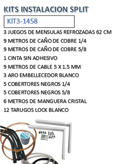 Kit Material para 3 Instalaciones Completas Caos 1/4