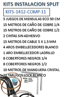Kit Material para 5 Instalaciones Completsa Caos 1/4