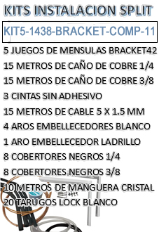 Kit Material para 5 Instalaciones Completas Caos 1/4
