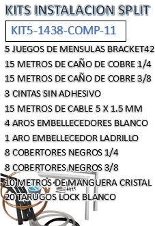 Kit Material para 5 Instalaciones Completas Caos 1/4