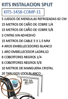 Kit Material para 5 Instalaciones Completsa Caos 1/4