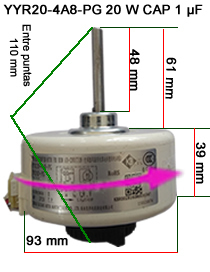 FORZADOR INTERIOR SPLIT 20 W ---> YYR20-4A69 ESPESOR 50 MM EJE 49 MM