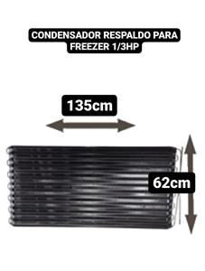 CONDENSADOR RESPALDO ESTAT P/FREEZER 1/3 HP ANCHO 1350MM X ALTO 620 MM