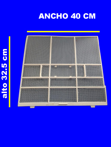 FILTRO PLAST P/SPLIT 40 X 32.5 CM