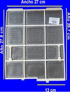 FILTRO PLAST P/SPLIT ANCHO 27 CM X 28.7 CM CON CORTE - VER FOTO