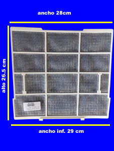 FILTRO PLAST P/SPLIT 28.5 CM X 26 CM