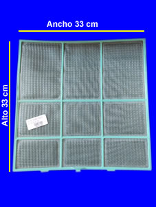 FILTRO PLAST P/SPLIT ANCHO 33 CM X ALTO 33 CM - VER FOTO
