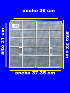 FILTRO PLAST P/SPLIT 37 CM X 32.5 CM