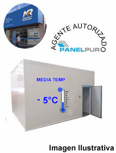 Camara Frig BT Med ext 2.25x2.25x2.30 mts Aisl. 10 cm c/Piso S/Equipo