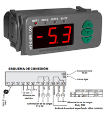 COMBISTATO FULL GAUGE MT543 RI LOG 1 SONDA 3 SALIDAS 90-264V