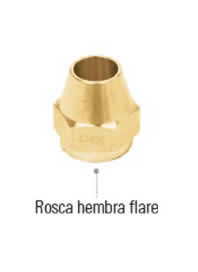 TUERCA BRONCE C/L RED 1/4 A 3/16