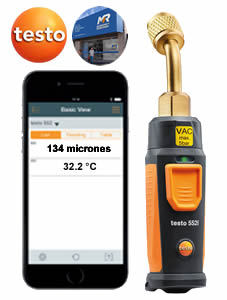 VACUOMETRO ELECTRONICO ANDROID TESTO 552I  CON SENSOR PIRANI BLUETOOTH